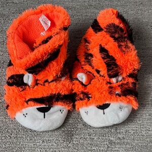 Carter's Orange and Black Tiger Kids Slippers